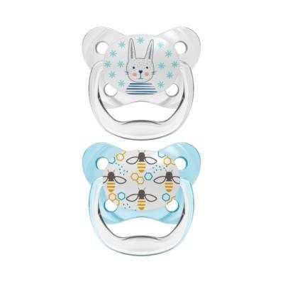 DR.BROWN'S čiulptukai PREVENT BUTTERFLY 0-6 mėn., mėlyni, 2 vnt