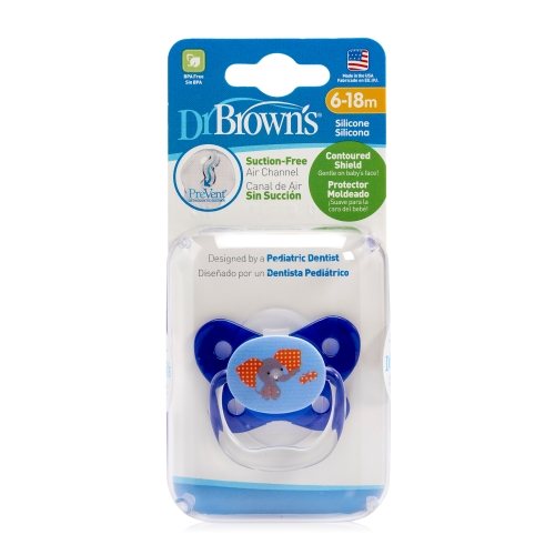DR.BROWN'S čiulptukas PREVENT BUTTERFLY 6-18 mėn., mėlynas, N1