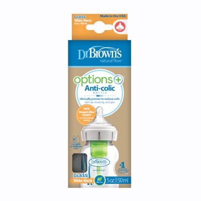 DR.BROWN'S stiklinis buteliukas OPTIONS+ plačiu kakleliu N1, 150 ml