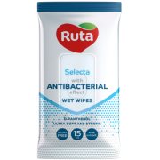 Drėgnos antibakterinės servetėlės RUTA SELECTA, 15 vnt
