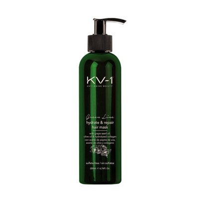 Drėkinamoji plaukų kaukė KV-1 ANTI-AGING BEAUTY GREEN LINE HYDRATE & REPAIR HAIR MASK, 200 ml