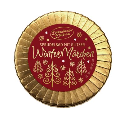 DRESDNER ESSENZ Kvapni vonios tabletė su blizgesiu „Žiemos pasaka“, 80 g