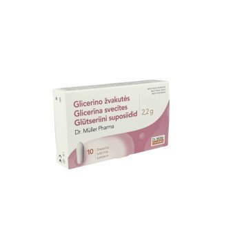 Dr.Muller GLICERINO Rektalinės žvakutės N10, 2.2 g