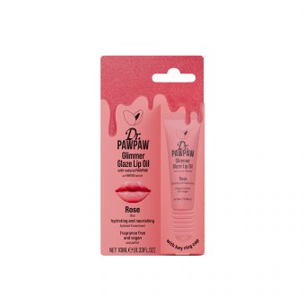 Dr.PAWPAW lūpų aliejus GLIMMER GLAZE ROSE, 10 ml
