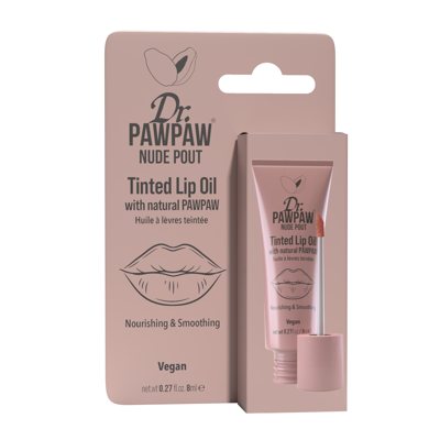 DR.PAWPAW lūpų aliejus su atspalviu NUDE POUTE, 8 ml