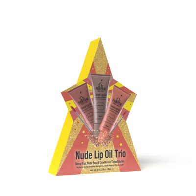 Dr.PAWPAW, NUDE LIP OIL TRIO, šventinis lūpų aliejų rinkinys, 24ml, 3 vnt