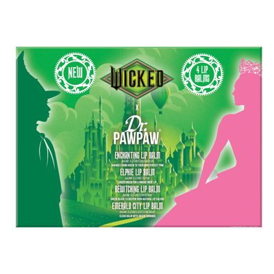 Dr.PAWPAW, WICKED, ELPHABA, lūpų pieštukų rinkinys, 12g, 4 vnt