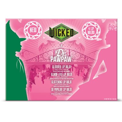 Dr.PAWPAW, WICKED, GLINDA, lūpų pieštukų rink., 12g, 4 vnt