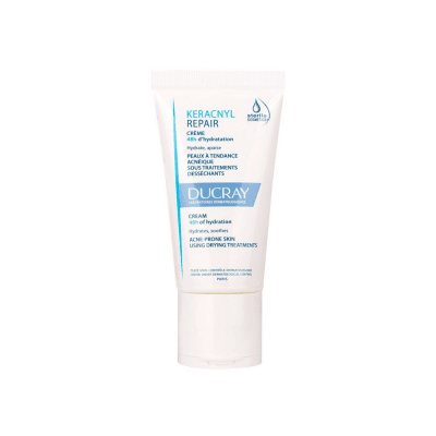 DUCRAY drėkinamasis kremas į aknę linkusiai odai KERACNYL REPAIR, 50 ml