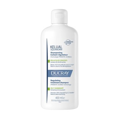 DUCRAY KELUAL SQUANORM šampūnas riebiai pleiskanojančiai galvos odai, 400 ml