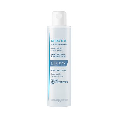 DUCRAY nenuplaunamas valomasis losjonas riebiai odai KERACNYL, 200 ml