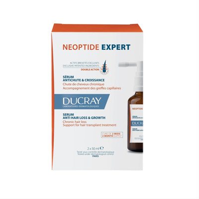 DUCRAY NEOPTIDE EXPERT, serumas nuo progresuojančio plaukų slinkimo, 2 x 50 ml
