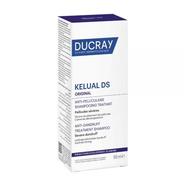 DUCRAY šampūnas pleiskanojančiai, niežtinčiai galvos odai KELUAL DS, 100 ml