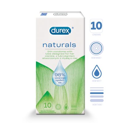 DUREX Naturals prezervatyvai N10