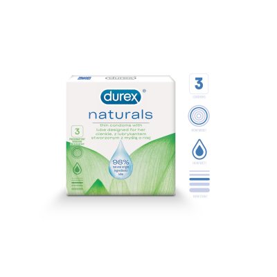 DUREX Naturals prezervatyvai N3