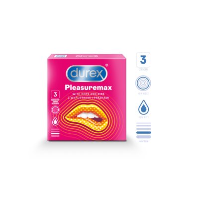Durex Pleasuremax prezervatyvai N3