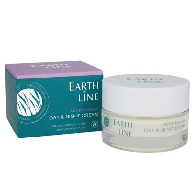 EARTH LINE ACEQ10 Anti-Age 30+ Dieninis ir naktinis kremas, drėkinantis, maitinantis, 50 ml