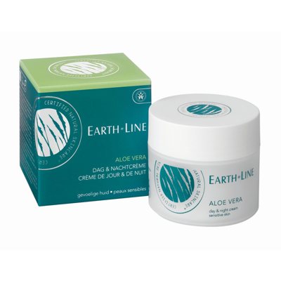 EARTH LINE Aloe Vera Dieninis ir naktinis drėkinantis kremas, jautriai odai, 50 ml