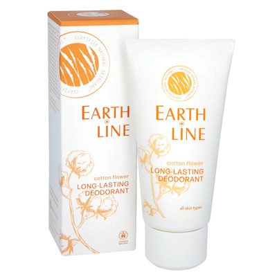 EARTH LINE Ilgalaikis dezodorantas Cotton flower be aliuminio druskų, 50 ml