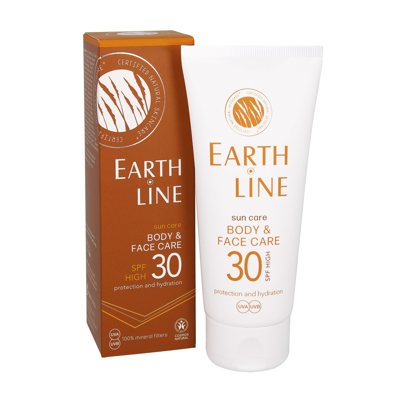EARTH LINE Sun Body & Face Care SPF30 (UVA, UVB, 100% mineraliniai filtrai), 100 ml