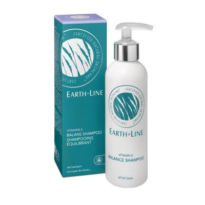EARTH LINE Vitamin E Balansuojamasis šampūnas visų tipų plaukams, 200 ml