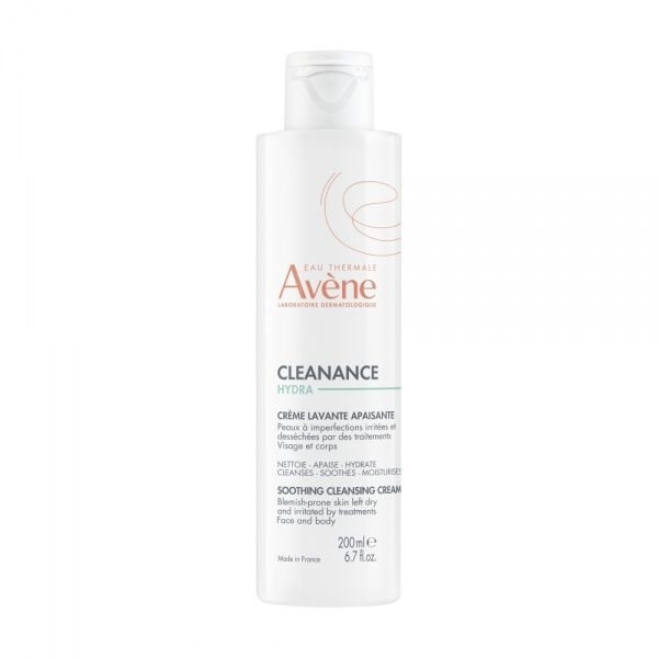 EAU THERMALE AVENE CLEANANCE HYDRA kreminis prausiklis riebiai odai, 200 ml