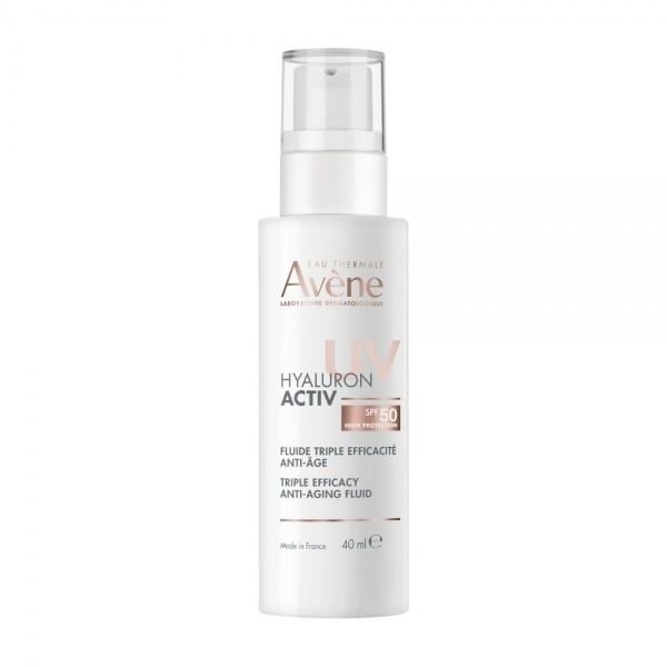 EAU THERMALE AVENE Hyaluron Activ UV veido fluidas brandžiai odai SPF50, 40 ml