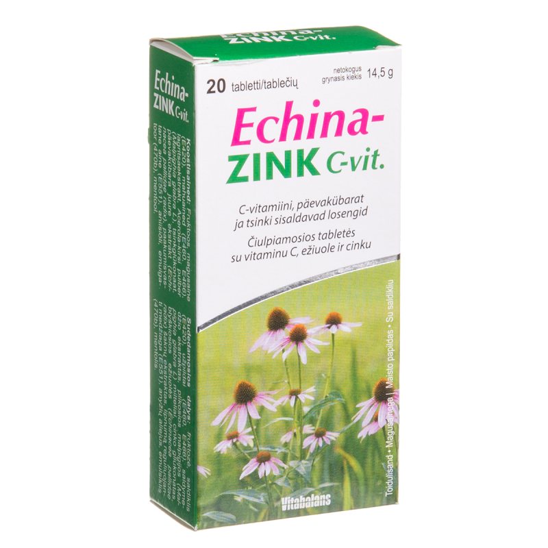 ECHINA-ZINK C-VIT., 20 TABLEČIŲ