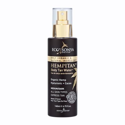 ECO by SONYA purškiamas įdegio vanduo su kanapių sėklomis Hempitan, 140 ml