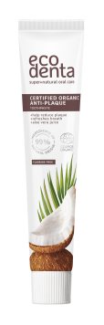 ECODENTA COSMOS organic nuo apnašų su kokoso al. dantų pasta, 75 ml