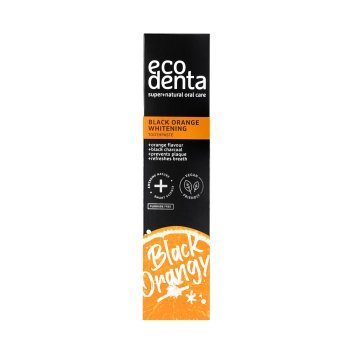 ECODENTA juoda,balinanti apelsin.skonio, 100 ml