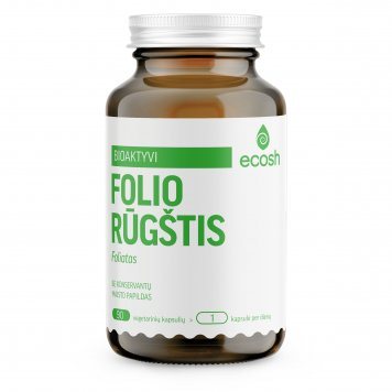 ECOSH bioaktyvi Folio rūgštis(foliatas) 800 mcg kapsulės N90