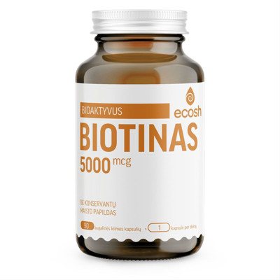 ECOSH BIOAKTYVUS BIOTINAS, 90 kapsulių