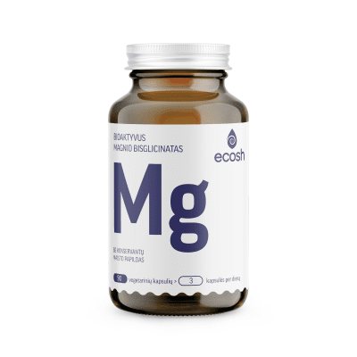 ECOSH bioaktyvus Magnis su vitaminais C ir B6 kapsulės, N90
