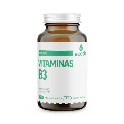 ECOSH bioaktyvus vitaminas B3, niacinas 250mg NE, N90