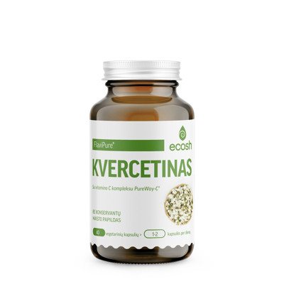 ECOSH KVERCETINAS SU VITAMINO C KOMPLEKSU, 40 kapsulių