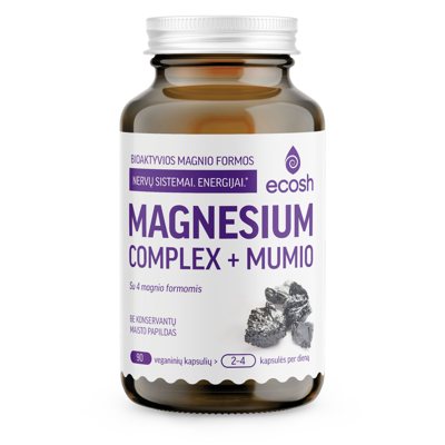 ECOSH MAGNESIUM COMPLEX+ MUMIO, 90 kapsulių