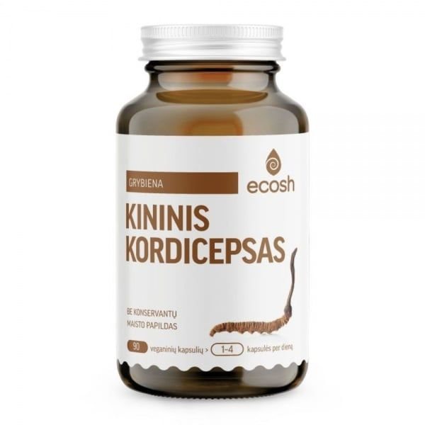 ECOSH maisto papildas KININIS KORDICEPSAS, 90 kaps.