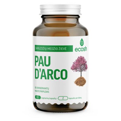 ECOSH PAU D'ARCO, 500 mg, 100 kapsulių