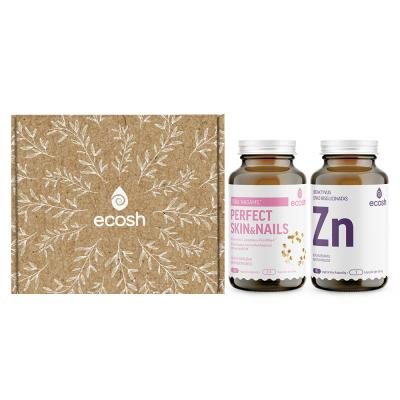 ECOSH Rinkinys JAI: Perfect Skin & Nails, + Bioaktyvus cinkas, 25mg, 90 kaps., 90 kaps.