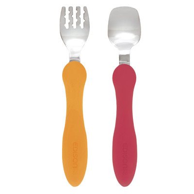 EDISONmama stalo įrankiai MINI, nuo 12 mėn. ORANGE&CHERRY, KJ284
