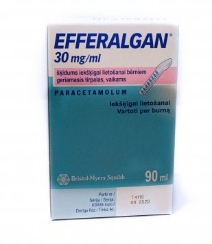 EFFERALGAN 30 mg/ml geriamasis tirpalas, 90 ml