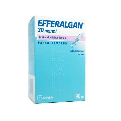 Efferalgan 30mg/ml geriamasis tirpalas vaikams, 90 ml