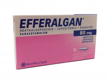 EFFERALGAN 80 mg žvakutės N10