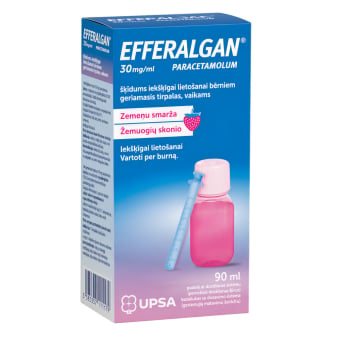 EFFERALGAN geriamasis tirpalas vaikams, Geriamasis tirpalas, N1, 90 ml