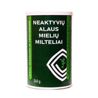 EKOPRODUKTAS NEAKTYVIŲ ALAUS MIELIŲ MILTELIAI, ., 240 g