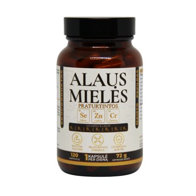 EKOPRODUKTAS PRATURTINTOS ALAUS MIELĖS, 120 kapsulių