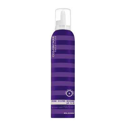 ELGON COLORCARE plaukų putos šalinančios nepageidaujamą gelsvą plaukų atspalvį PURE SILVER MOUSSE pH 5.5, 200 ml