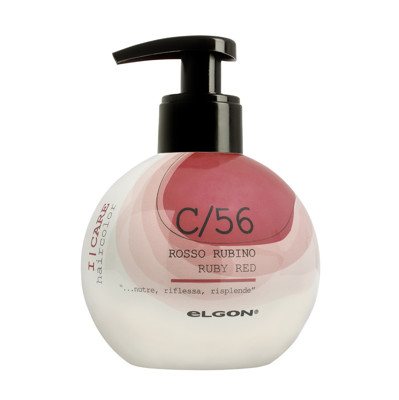 ELGON I CARE, dažantis kondicionierius, C/56 Ruby Red, rubino (bordo) spalva, 200 ml