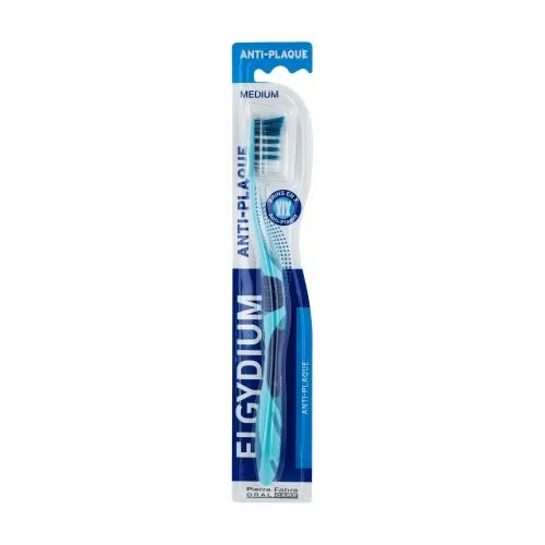 ELGYDIUM ANTI-PLAQUE Medium dantų šepetėlis, vidutinio minkštumo